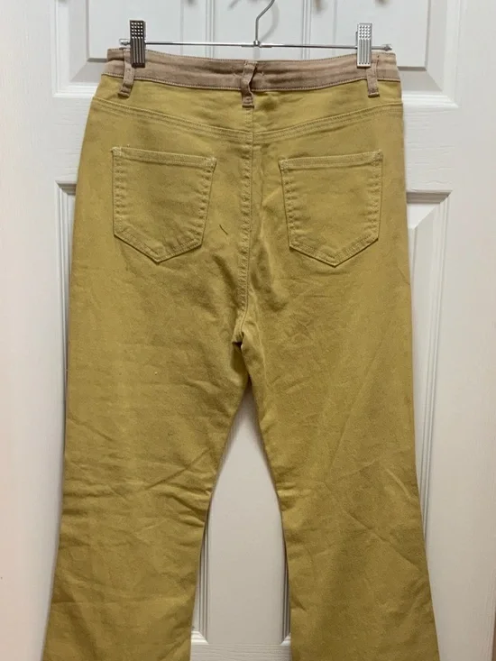 Two-Tone Tan & Mustard Women’s Jeans - Picture 6 of 8